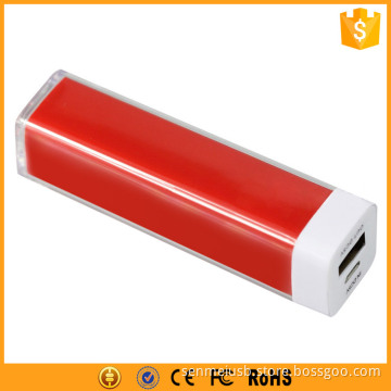 nature Color lipstick tube battery charger portable power bank 1800mah 2200mah 2600mah 3000mah for smartphone